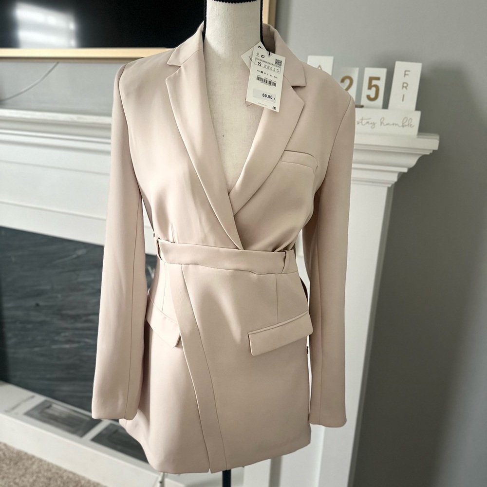 Women's Cream Blazer Coat